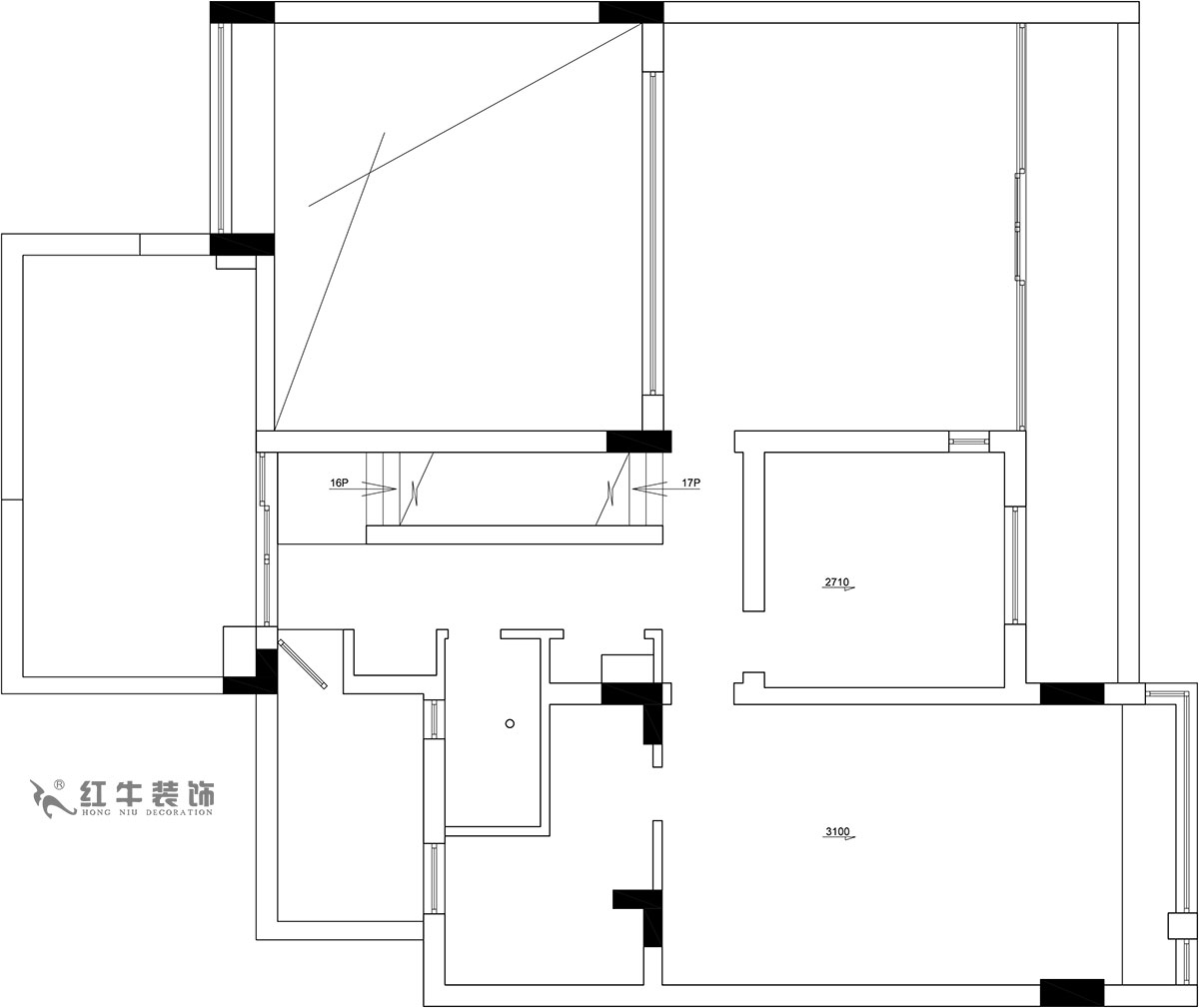 【實（shí）景案例】餘瑋_棲（qī）園-200㎡-輕奢風（fēng）格_4室（shì）3廳（tīng）3衛（新房裝修）_全包35萬00_03二樓作為休息（xī）區和（hé）工作區