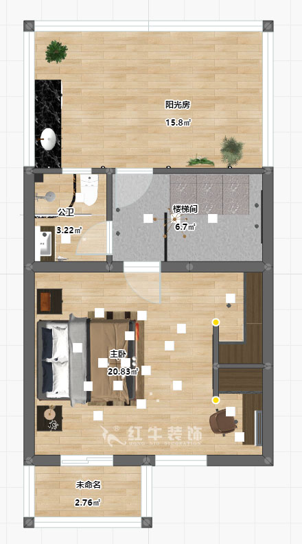 陸利民_香地美舍602-156㎡-新中式（shì）風格_5室2廳3衛（wèi）（新（xīn）房裝修）_定製家￥208000_全包25萬00_12四樓彩平圖