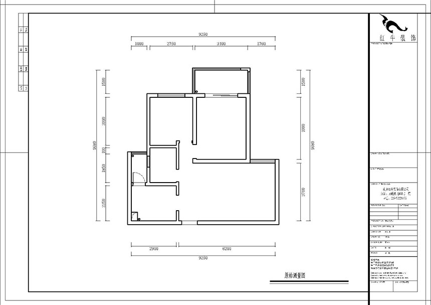 熊浩（hào）宇_楓林灣（wān）3-403-80㎡-現代簡約風格_2室2廳1衛（老房翻新）_定製家￥88300_全包12萬00_01原始結構圖（tú）