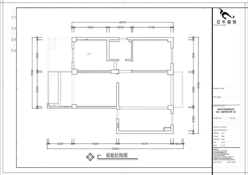 張智猿｜紅山山莊8-204-100㎡-簡中風（fēng）格｜3室1廳1衛｜老房裝（zhuāng）修｜定製（zhì）家￥153700｜全包15萬（wàn）｜00_01原始結構（gòu）圖