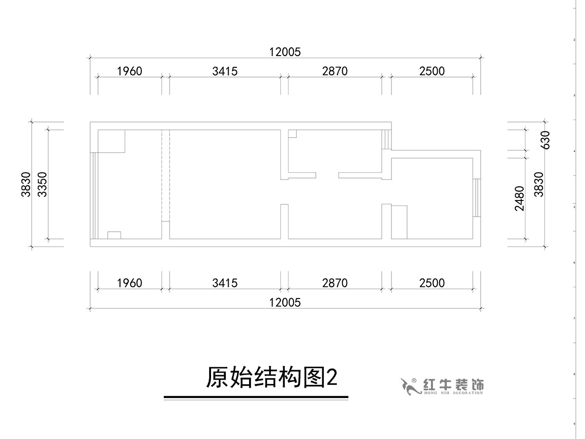 朱彥｜萬科金色（sè）裏程8-706-70㎡-簡歐風（fēng）格｜複式35+35㎡｜2室2廳1衛｜定製（zhì）家￥120000｜全（quán）包12萬｜00_02原始結構圖2