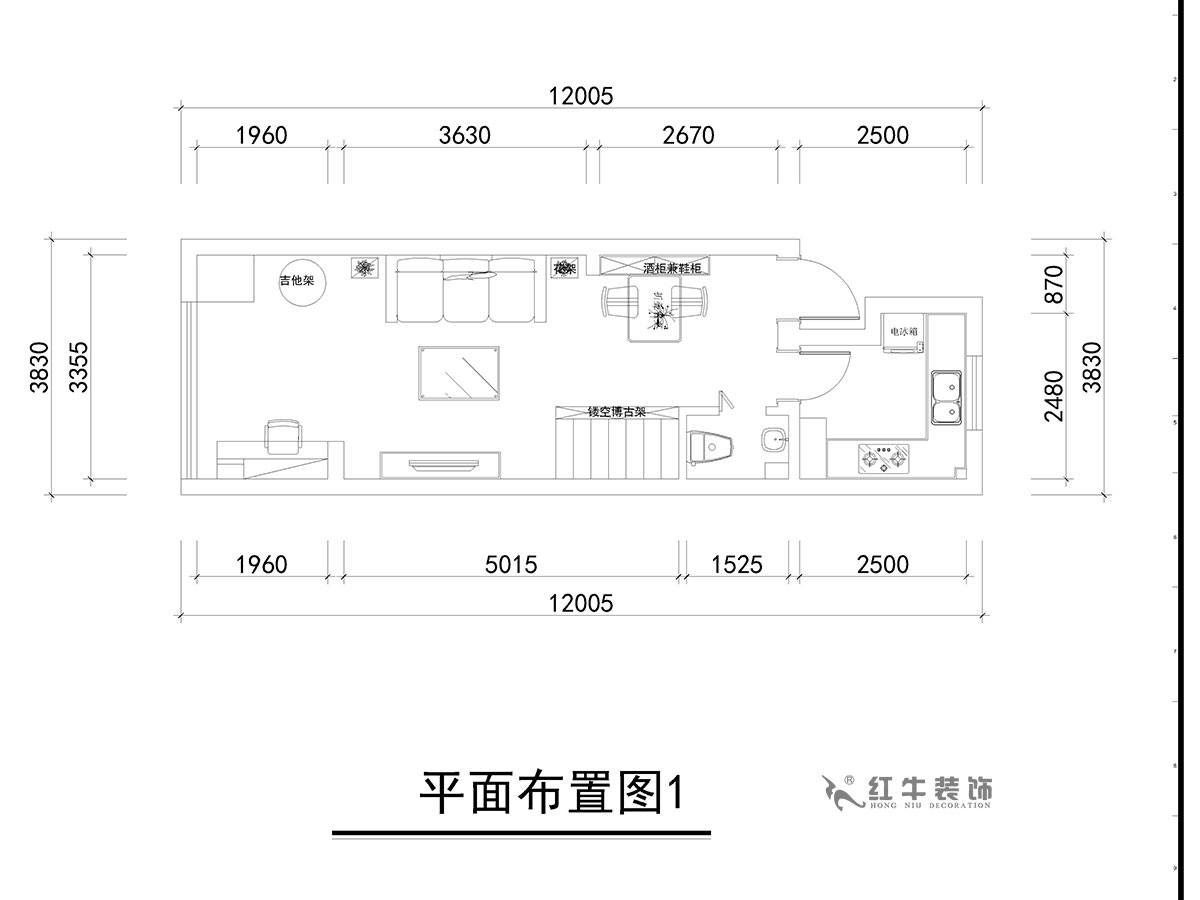 朱彥｜萬科金色裏（lǐ）程8-706-70㎡-簡歐風格｜複（fù）式35+35㎡｜2室2廳（tīng）1衛｜定製（zhì）家￥120000｜全包12萬｜00_03平（píng）麵布置圖1