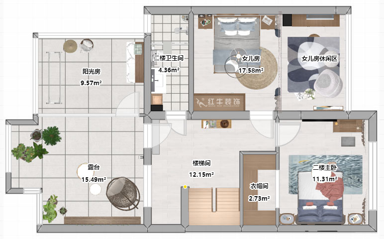 吳波｜錢塘望（wàng）景20-2-505-140㎡-現代風格｜4室2廳2衛｜舊房裝修｜定製家￥171024｜全包（bāo）17