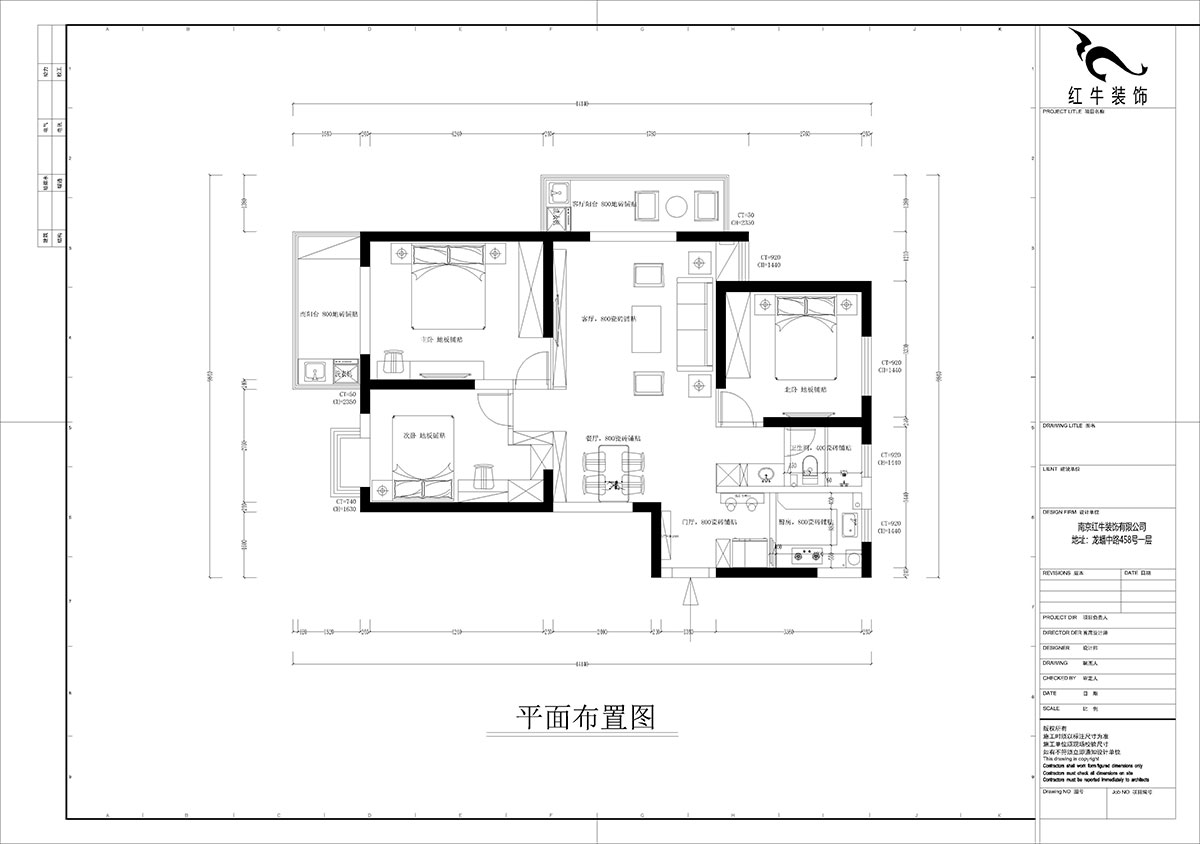 孟憲濤｜七彩星城2-2406-120㎡-簡約風（fēng）格｜3室1廳1衛｜老房裝修｜定製家￥160000｜全包16萬｜00_02平麵布置圖