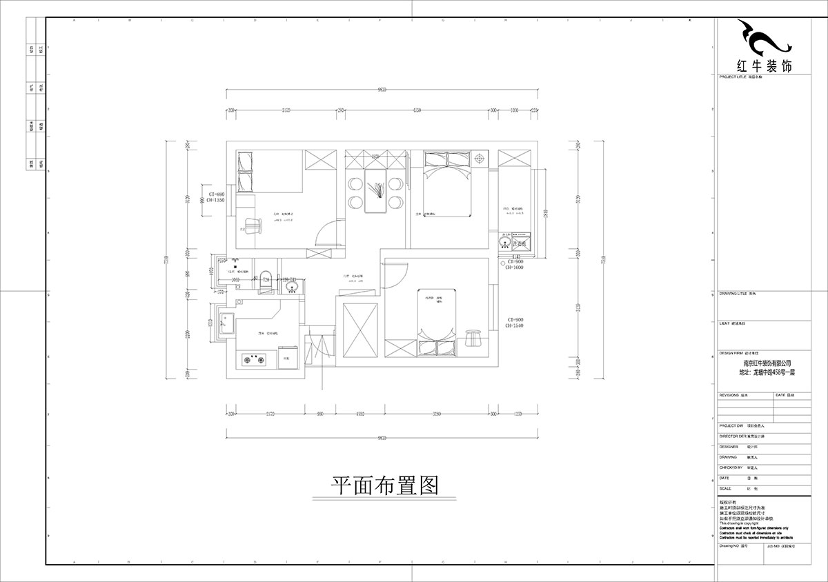 孟憲（xiàn）濤｜峨（é）嵋嶺12號5-403-64㎡-現代簡約風格（gé）｜3室1廳1衛（wèi）｜新房裝修｜定（dìng）製家￥88600｜全包10萬｜00_02平麵（miàn）布置（zhì）圖