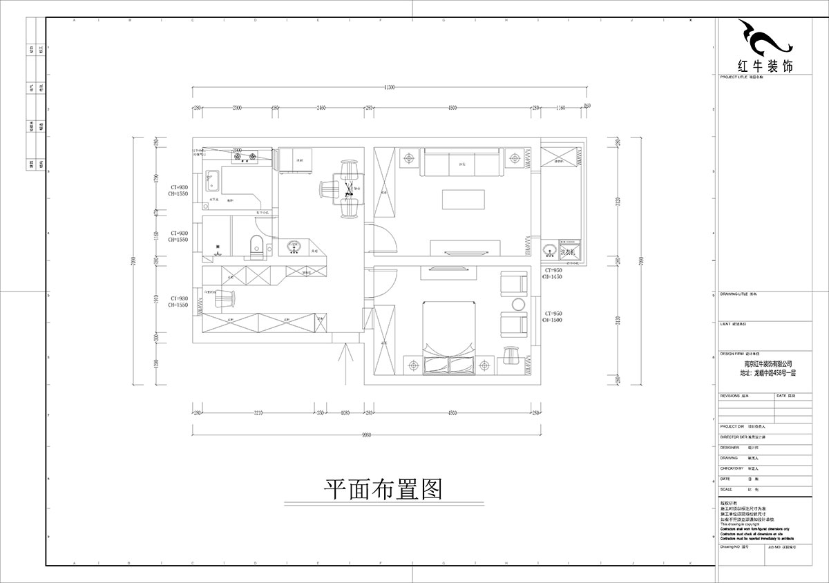 孟憲濤｜陳家牌坊2-404-74㎡-簡約風格｜3室1廳（tīng）1衛｜新房裝修｜定製家｜全包（bāo）12萬｜00_02平麵布置圖