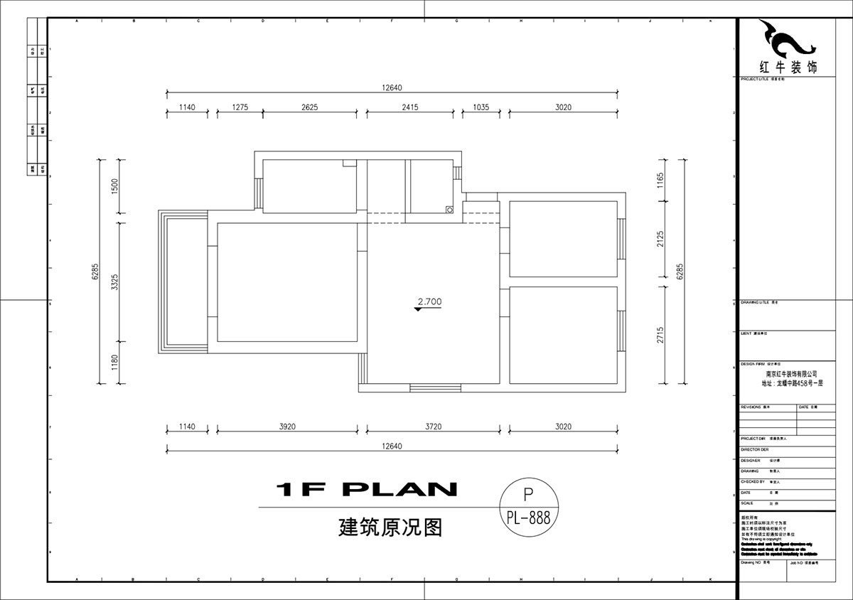 劉萍萍｜秦虹小（xiǎo）區鶯虹苑12-56-701-78㎡-簡歐風格｜3室2廳1衛｜老房裝修｜定製家（jiā）｜全包12萬｜00_01建築原況圖