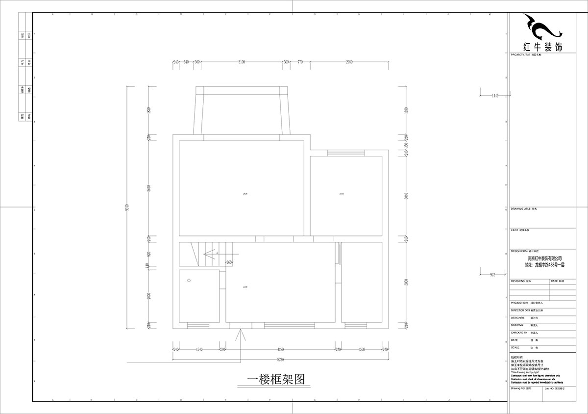 孟憲濤｜養龍山莊D-11B-120㎡-現代（dài）簡約風格｜3室2廳2衛｜老房裝修｜定製家（jiā）｜全包（bāo）14萬｜00_01一樓框架圖