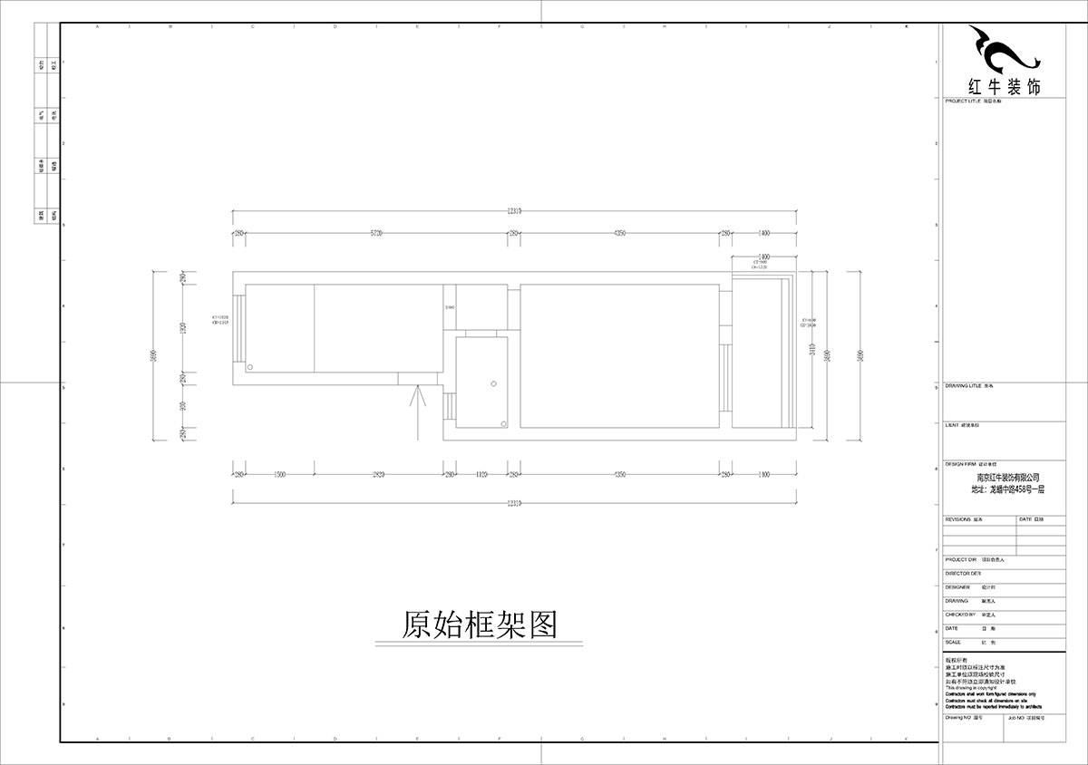 孟憲濤｜殷高巷55-301-50㎡-現代簡約風格｜1室1廳1衛｜老房裝修｜定製家（jiā）｜全（quán）包（bāo）8萬｜00_01原始框架圖