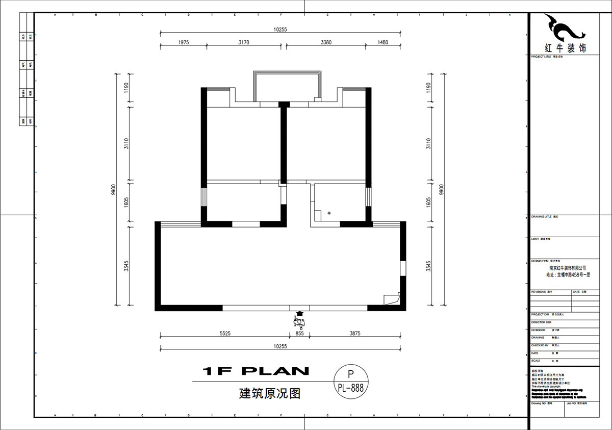 劉萍萍｜潤花園2-2-202-94㎡-現代簡約風（fēng）格｜2室2廳1衛｜老房裝修｜定製家｜全包13萬｜00_01建築（zhù）原況圖