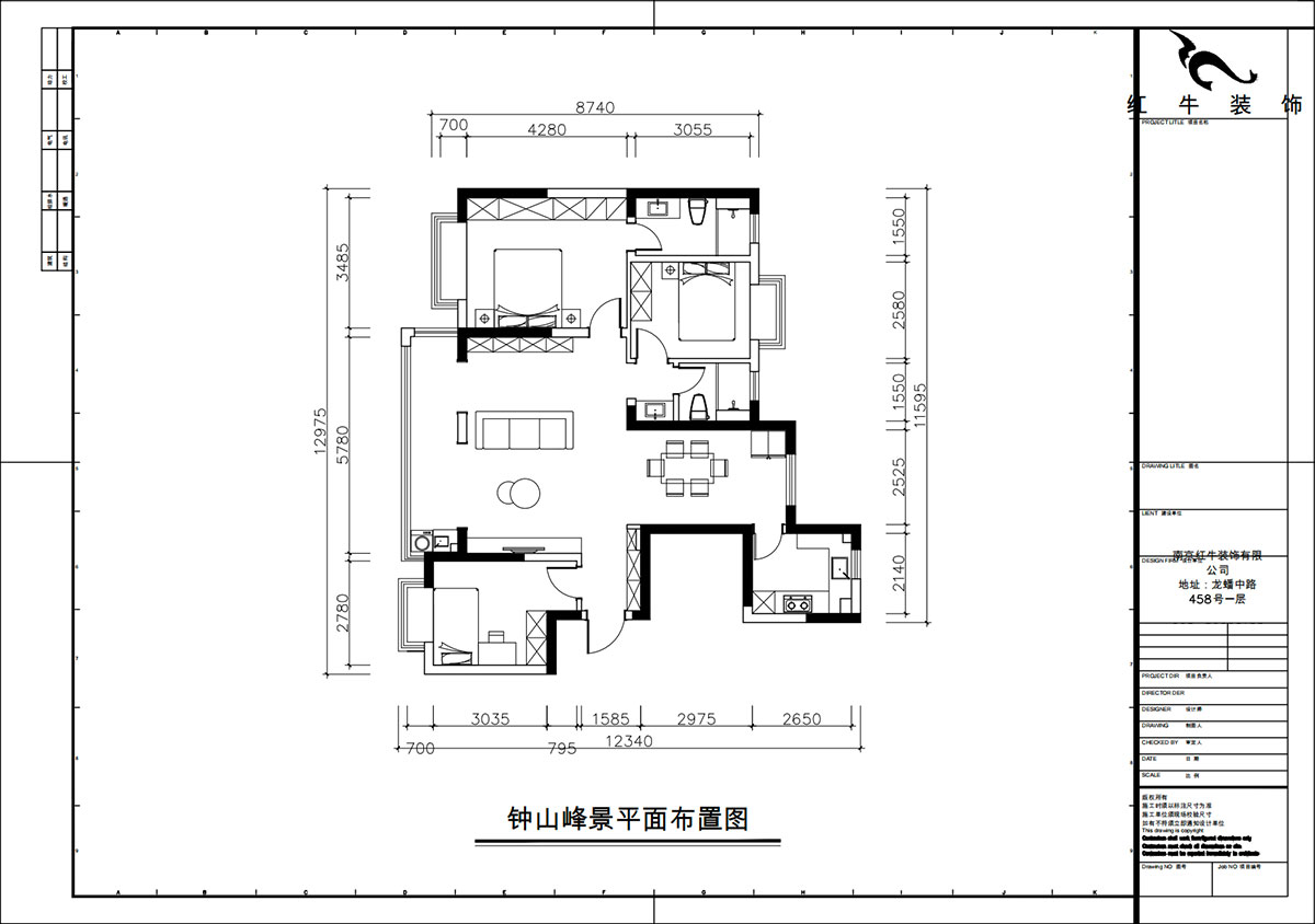 朱彥（yàn）｜鍾山峰景5-1102-128㎡-現（xiàn）代簡約風格｜3室（shì）2廳（tīng）2衛｜精裝修改造｜定製家｜全包14萬｜00_02平麵布置（zhì）圖